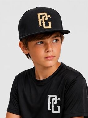PG Kids Black & Gold Logo Snapback Hat
